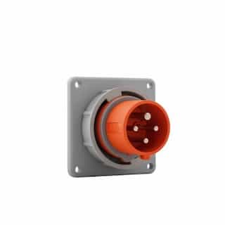 20 Amp Pin and Sleeve Inlet, 3-Pole, 4-Wire, 250V, Orange