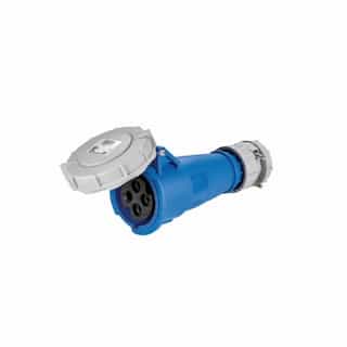 20 Amp Pin and Sleeve Connector, 3-Pole, 4-Wire, 250V, Blue