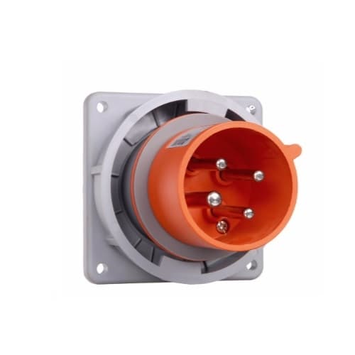 30 Amp Pin and Sleeve Inlet, 3-Pole, 4-Wire, 250V, Orange