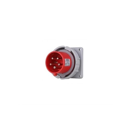 Eaton Wiring 30 Amp Pin and Sleeve Inlet, 3-Pole, 4-Wire, 480V, Red