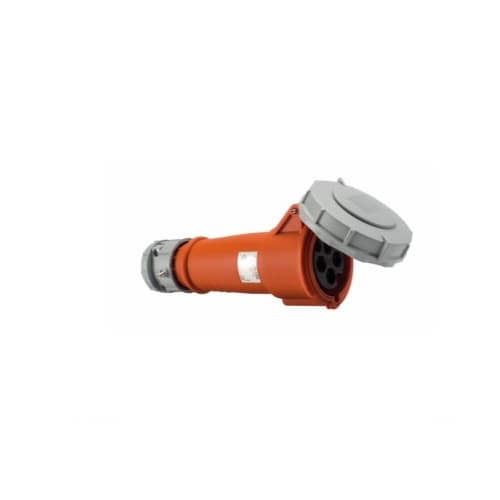 30 Amp Pin and Sleeve Connector, 3-Pole, 4-Wire, 250V, Orange