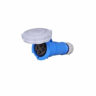 30A/32A Pin & Sleeve Connector, 3-Pole, 4-Wire, 200V-250V, Blue