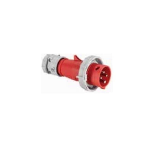 30A/32A Pin & Sleeve Plug, 3-Pole, 4-Wire, 380V-415V, Red