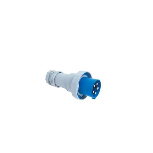 100 Amp Pin and Sleeve Connector, 4-Pole, 5-Wire, 208V, Blue