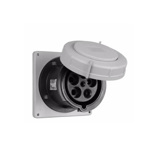 Eaton Wiring 100 Amp Pin and Sleeve Receptacle, 4-Pole, 5-Wire, 600V, Black
