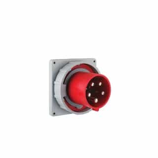 125 Amp Pin and Sleeve Inlet, 4-Pole, 5-Wire, 415V, Red