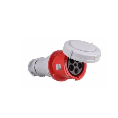 125 Amp Pin and Sleeve Connector, 4-Pole, 5-Wire, 415V, Red