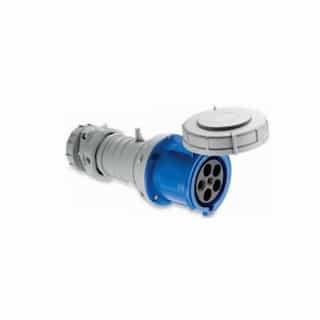 20 Amp Pin and Sleeve Connector, 4-Pole, 5-Wire, 208V, Blue
