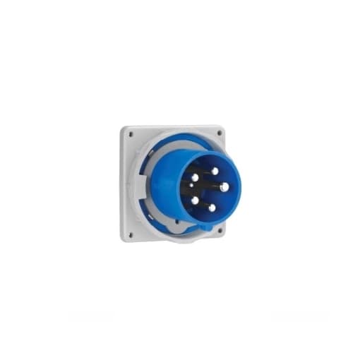 30 Amp Pin and Sleeve Inlet, 4-Pole, 5-Wire, 208V, Blue