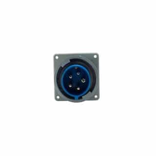 Eaton Wiring 30A/32A Pin & Sleeve Inlet, 4-Pole, 5-Wire, 120V/208V, Blue