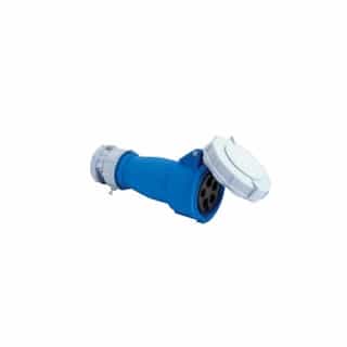 30 Amp Pin and Sleeve Connector, 4-Pole, 5-Wire, 208V, Blue
