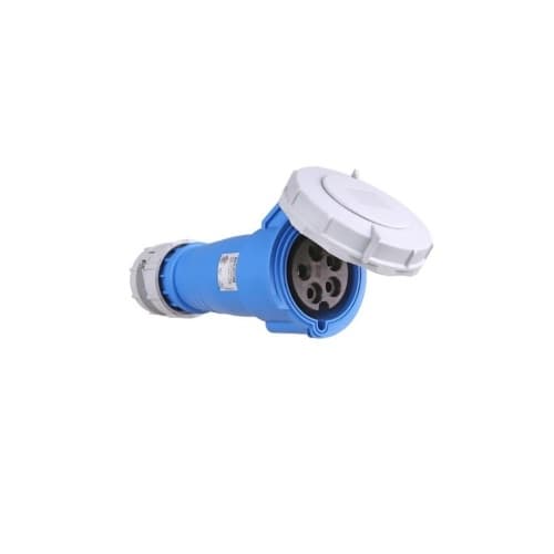30A/32A Pin & Sleeve Connector, 4-Pole, 5-Wire, 120V/208V, Blue