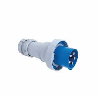 30 Amp Pin and Sleeve Plug, 4-Pole, 5-Wire, 208V, Blue