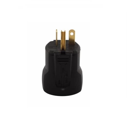 20 Amp Grip Plug, NEMA 5-20P, Nylon, Black