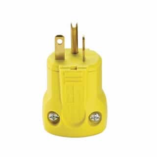 Eaton Wiring 20 Amp Grip Plug, NEMA 5-20P, Nylon, Yellow
