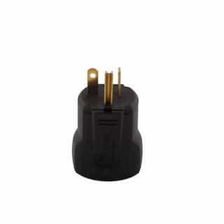 20 Amp Grip Plug, NEMA 5-20R, Nylon, 250V, Black