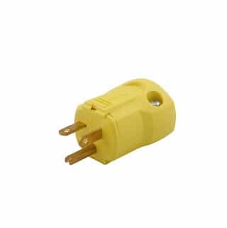 Eaton Wiring 20 Amp Grip Plug, NEMA 5-20R, Nylon, 250V, Yellow