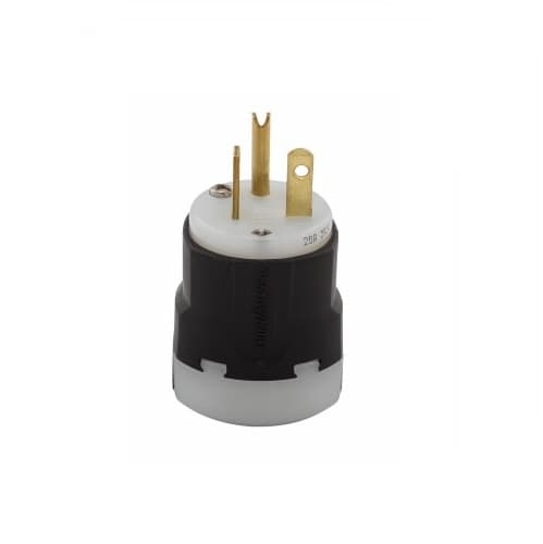 Eaton Wiring 20 Amp Grip Plug, NEMA 6-20P, 250V, Black/White