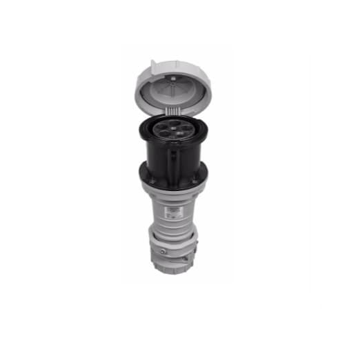Eaton Wiring 60 Amp Pin and Sleeve Connector, 4-Pole, 5-Wire, 600V, Black