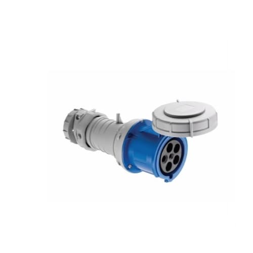 60 Amp Pin and Sleeve Connector, 4-Pole, 5-Wire, 208V, Blue