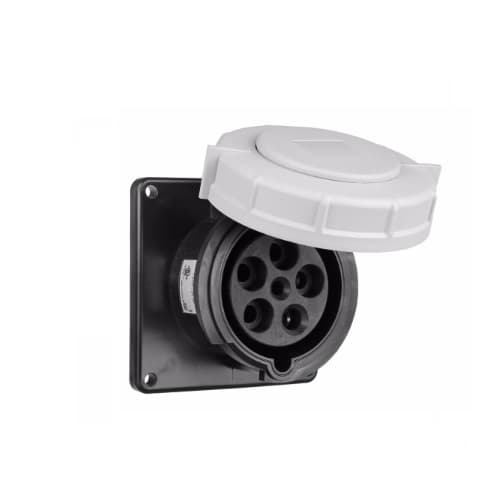 Eaton Wiring 60 Amp Pin and Sleeve Receptacle, 4-Pole, 5-Wire, 600V, Black