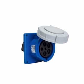 Eaton Wiring 60 Amp Pin and Sleeve Receptacle, 4-Pole, 5-Wire, 208V, Blue