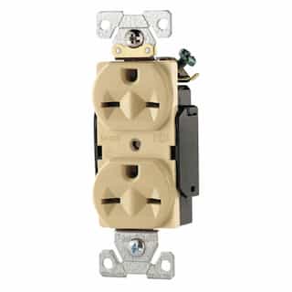 Eaton Wiring 15A Modular Duplex Receptacle, 2-Pole, 3-Wire, 250V, Ivory