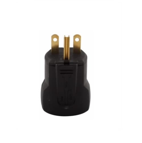 15 Amp Grip Plug, NEMA 6-15P, 250V, Black
