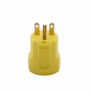 15 Amp Grip Plug, NEMA 6-15P, 250V, Yellow