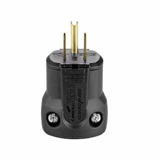 Eaton Wiring 15 Amp Grip Plug, Nylon, 125V, Black