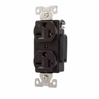 Eaton Wiring 20A Modular Duplex Receptacle, HG, 2-Pole, 3-Wire, 250V, Brown