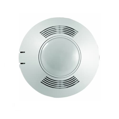 Two-Way Dual Tech Ceiling Sensor, Low Voltage, Up to 2000 Sq. Ft, 10V-30V, White