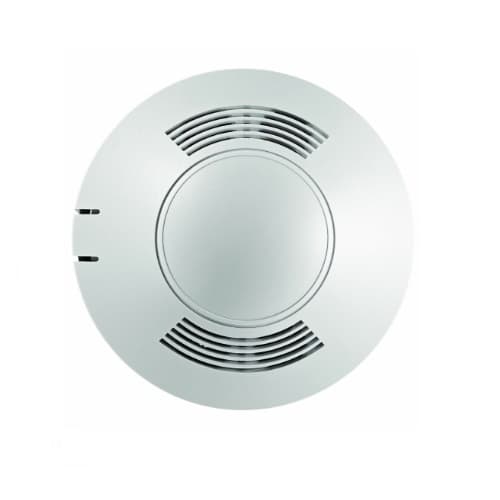 One-Way Ultrasonic Ceiling Sensor, Low Voltage, Up to 500 Sq. Ft, 10V-30V, White