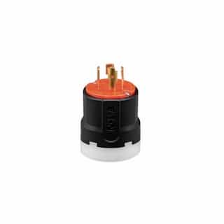 20 Amp Color Coded Plug, 3-Pole, 4-Wire, #14-8 AWG, 125/250V, Orange