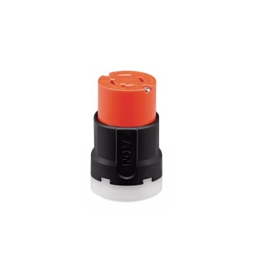 30 Amp Color Coded Connector, 3-Pole, 4-Wire, #14-8 AWG, 125/250V, Orange