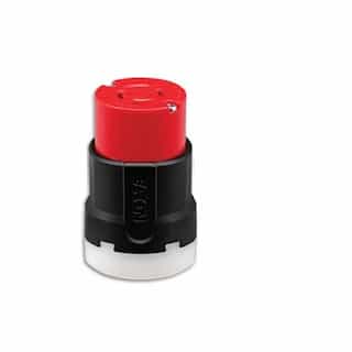 20 Amp Ultra Grip Connector, NEMA L16-20, 3-Pole, 480V, Red & Black