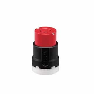 30 Amp Color Coded Connector, 3-Pole, 4-Wire, #14-8 AWG, 480V, Red