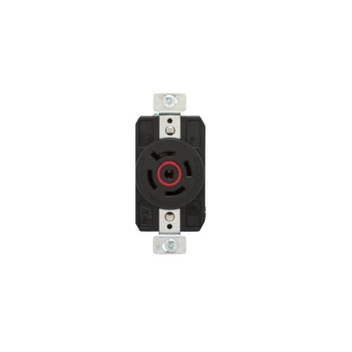 30 Amp Color Coded Receptacle, 3-Pole, 4-Wire, #14-8 AWG, 480V, Red