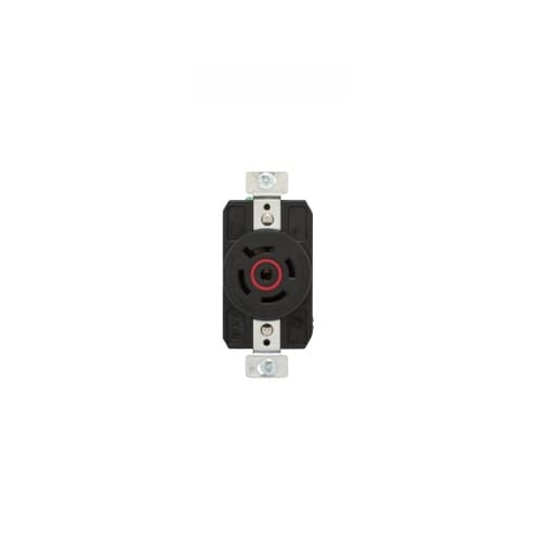 Eaton Wiring 30 Amp Color Coded Receptacle, 4-Pole, 4-Wire, #14-8 AWG, 480V, Red