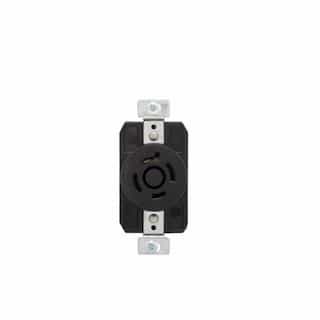 Eaton Wiring 20 Amp Color Coded Receptacle, 4-Pole, 4-Wire, #14-8 AWG, 600V, Black