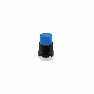 30 Amp Color Coded Connector, 4-Pole, 5-Wire, #14-8 AWG, 208V, Blue