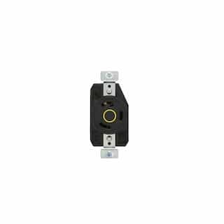 20 Amp Color Coded Receptacle, 2-Pole, 3-Wire, #14-8 AWG, 125V, Yellow