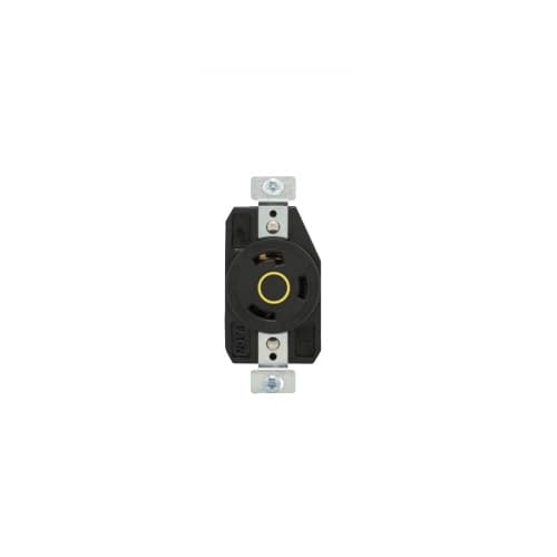 Eaton Wiring 30 Amp Color Coded Receptacle, 2-Pole, 3-Wire, #14-8 AWG, 125V, Yellow