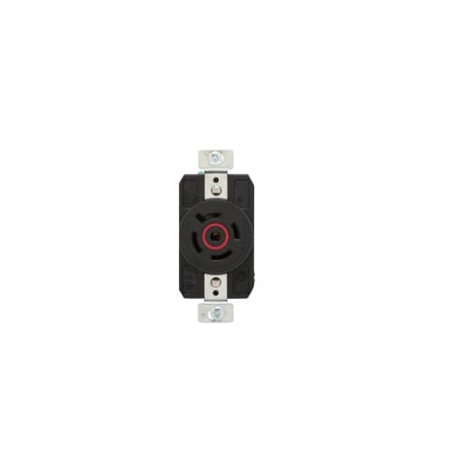 20 Amp Color Coded Receptacle, 2-Pole, 3-Wire, #14-8 AWG, 480V, Red