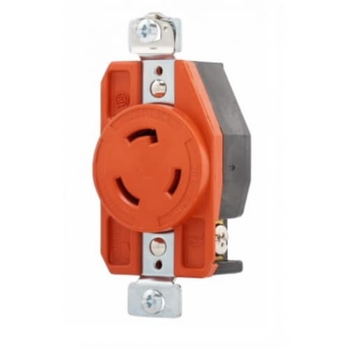 Eaton Wiring 20 Amp Single Receptacle, Locking, Isolated Ground, Orange
