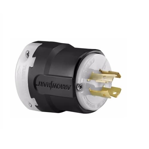 Eaton Wiring 20 Amp Locking Plug, NEMA L16-20, 480V, Black/White