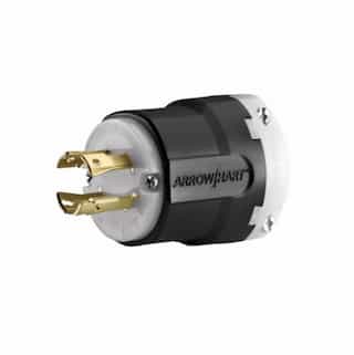 Eaton Wiring 30 Amp Locking Plug, NEMA L17-30, 600V, Black/White