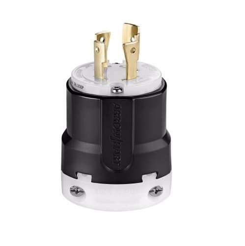 30 Amp Locking Plug, NEMA L18-30, 120/208V, Black/White