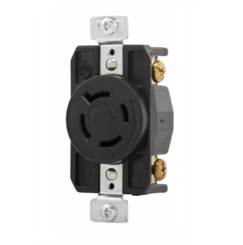 20 Amp Locking Plug, NEMA L19-20, 277/480V, Black