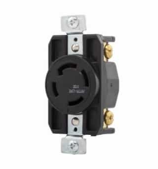 Eaton Wiring 30 Amp Locking Receptacle, NEMA L20-30, 347/600V, Black